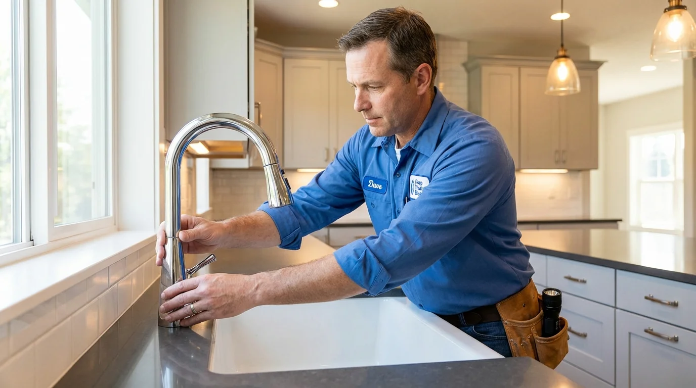 Kitchen faucet installation by Johns Plumbing LLC in Grambling
