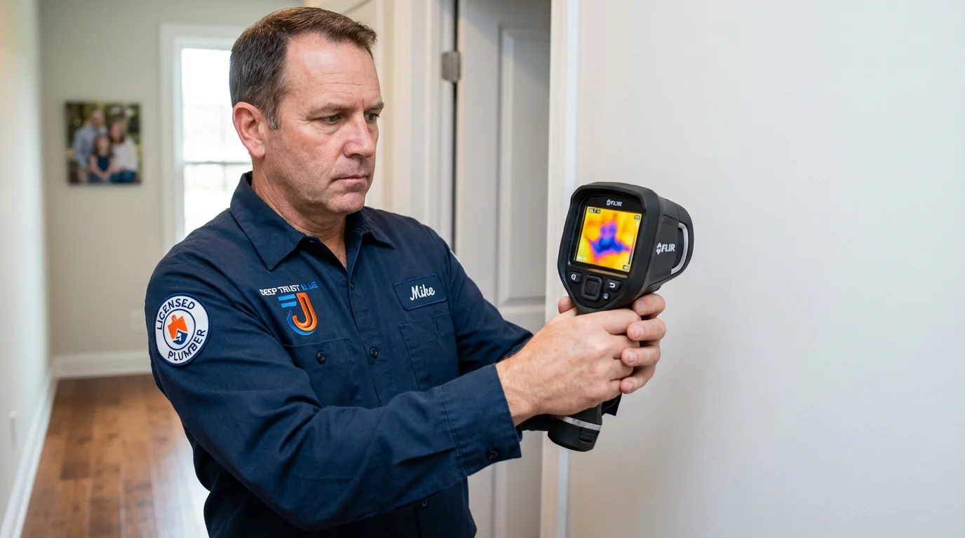 Thermal imaging leak detection by Johns Plumbing LLC in Grambling